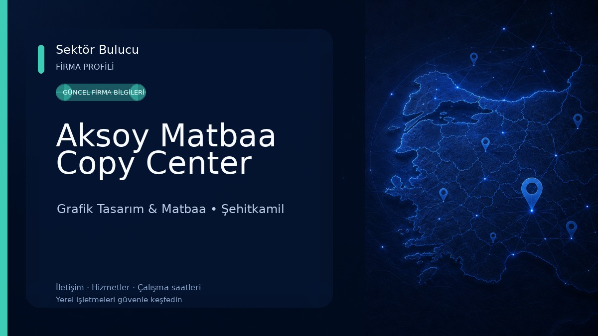 Aksoy Matbaa Copy Center Grafik Tasarım & Matbaa
