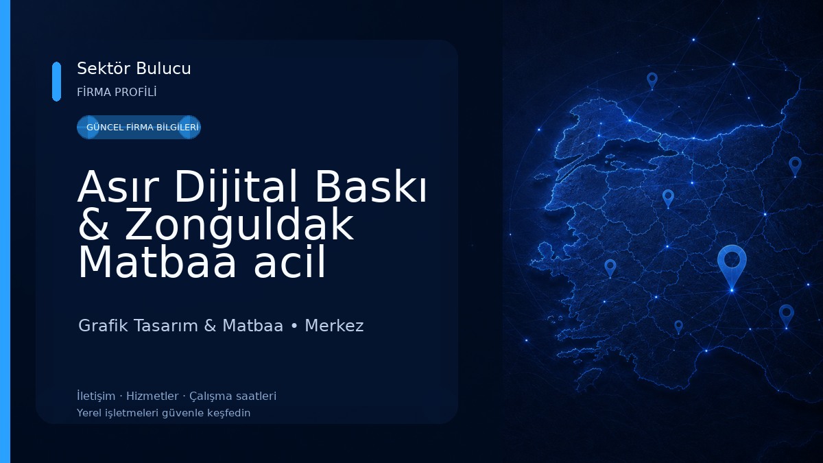 Asır Dijital Baskı & Zonguldak Matbaa acil kaşe Grafik Tasarım & Matbaa