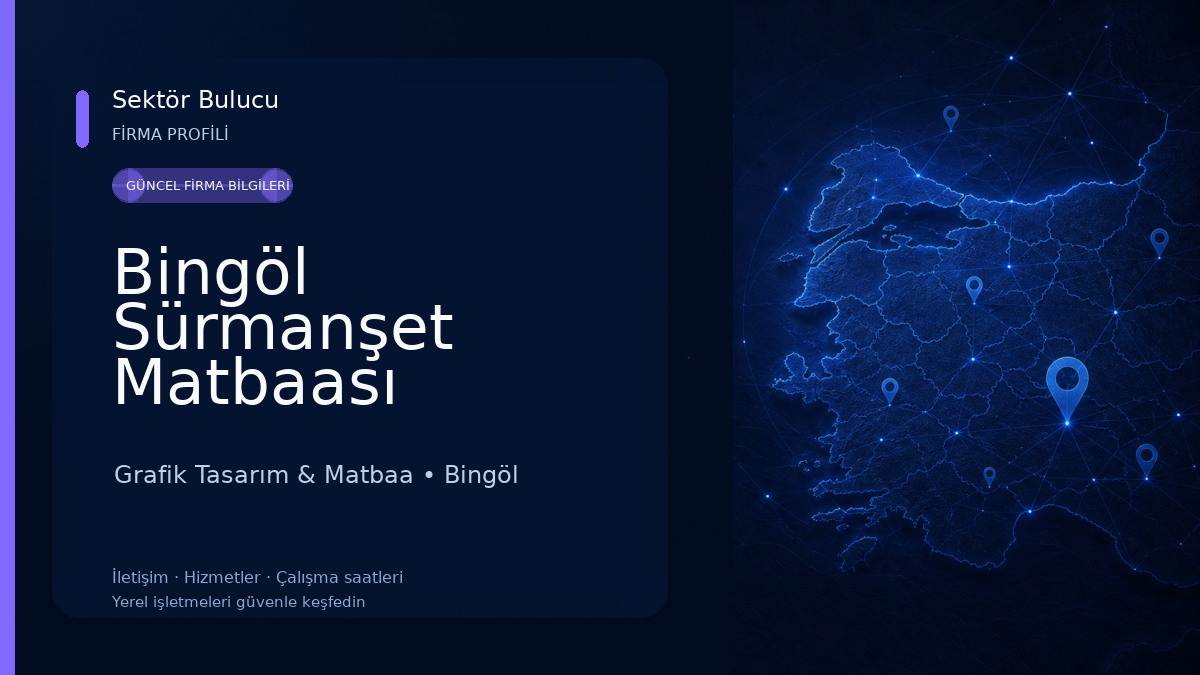 Bingöl Sürmanşet Matbaası Grafik Tasarım & Matbaa