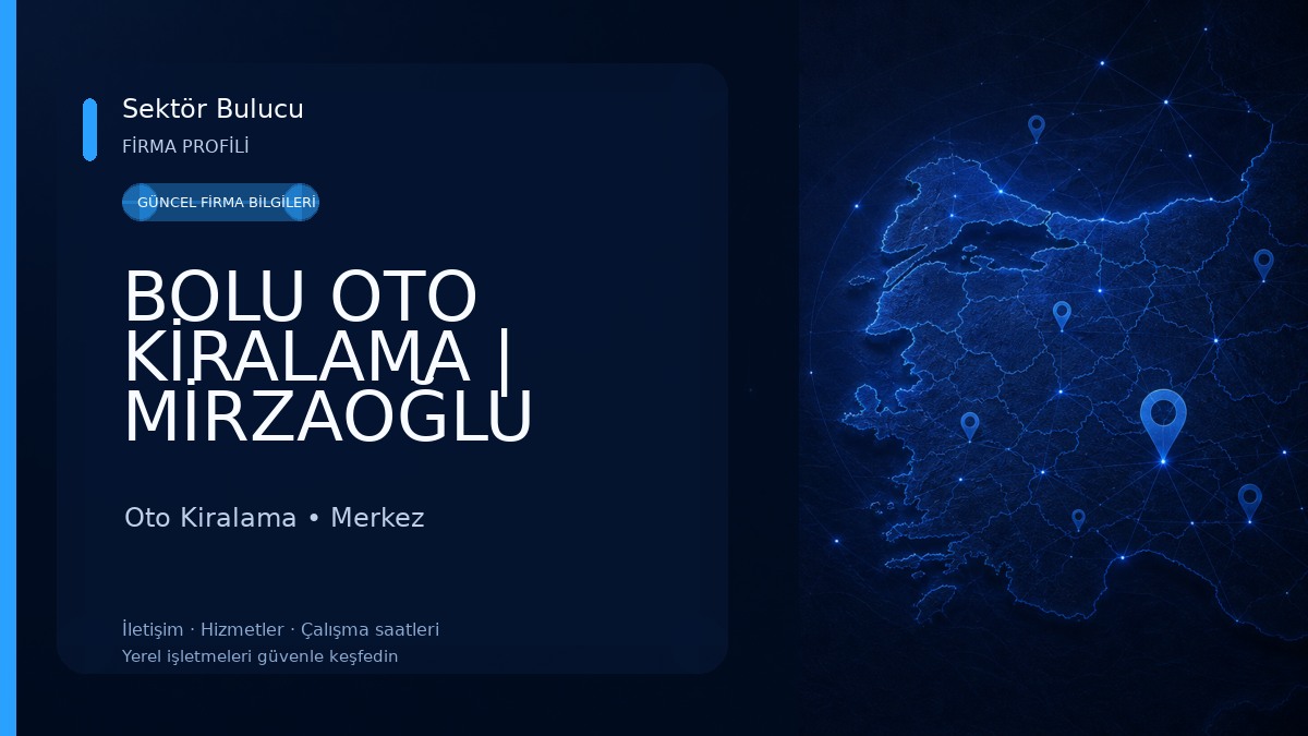 BOLU OTO KİRALAMA | MİRZAOĞLU RENT A CAR Oto Kiralama