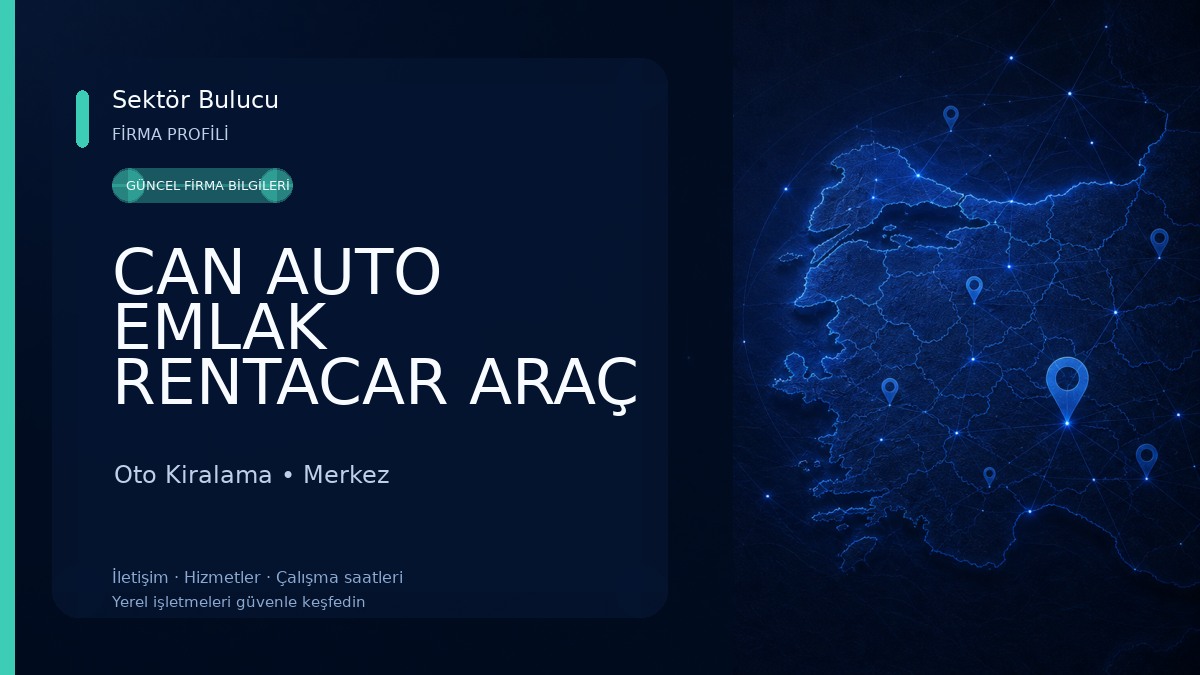 CAN AUTO EMLAK RENTACAR ARAÇ KİRALAMA Oto Kiralama