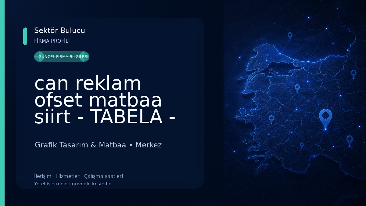 can reklam ofset matbaa siirt - TABELA - KAŞE - KARTVİZİT - FATURA - SİPARİŞ FİŞİ