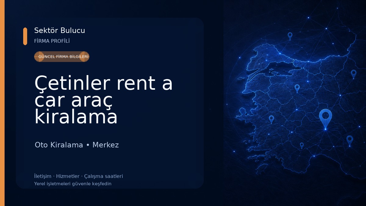 Çetinler rent a car araç kiralama Oto Kiralama