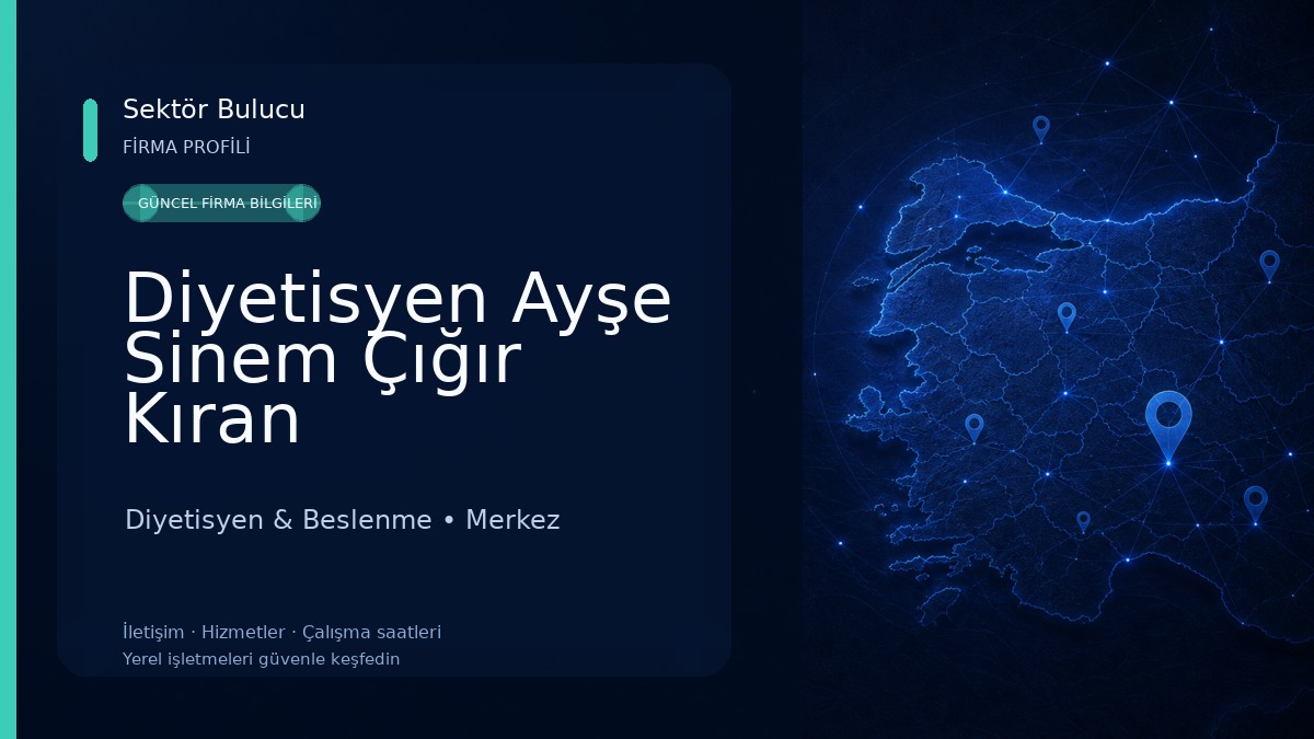 Diyetisyen Ayşe Sinem Çığır Kıran 