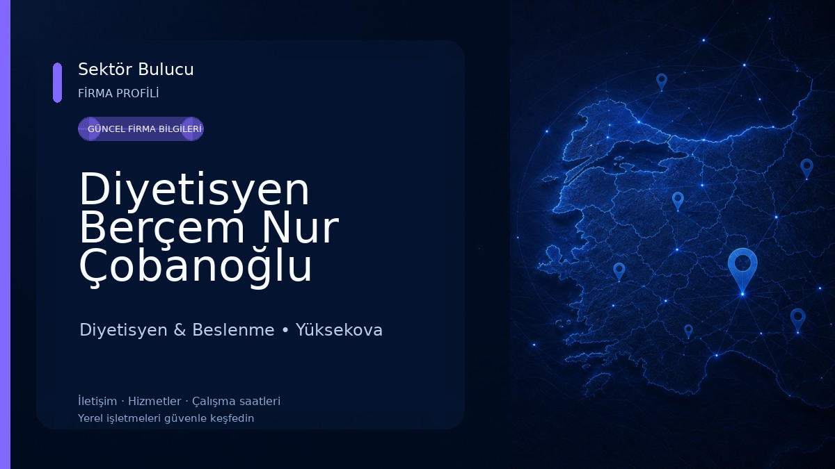 Diyetisyen Berçem Nur Çobanoğlu Diyetisyen & Beslenme