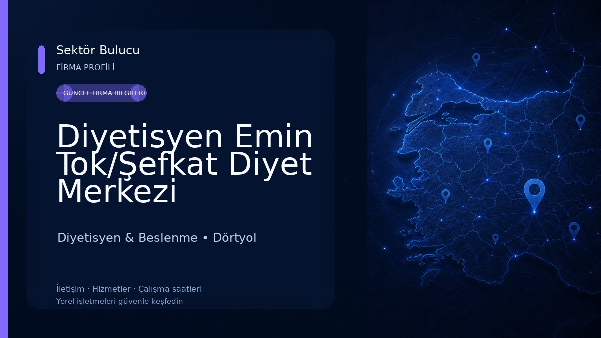 Diyetisyen Emin Tok/Şefkat Diyet Merkezi Diyetisyen & Beslenme