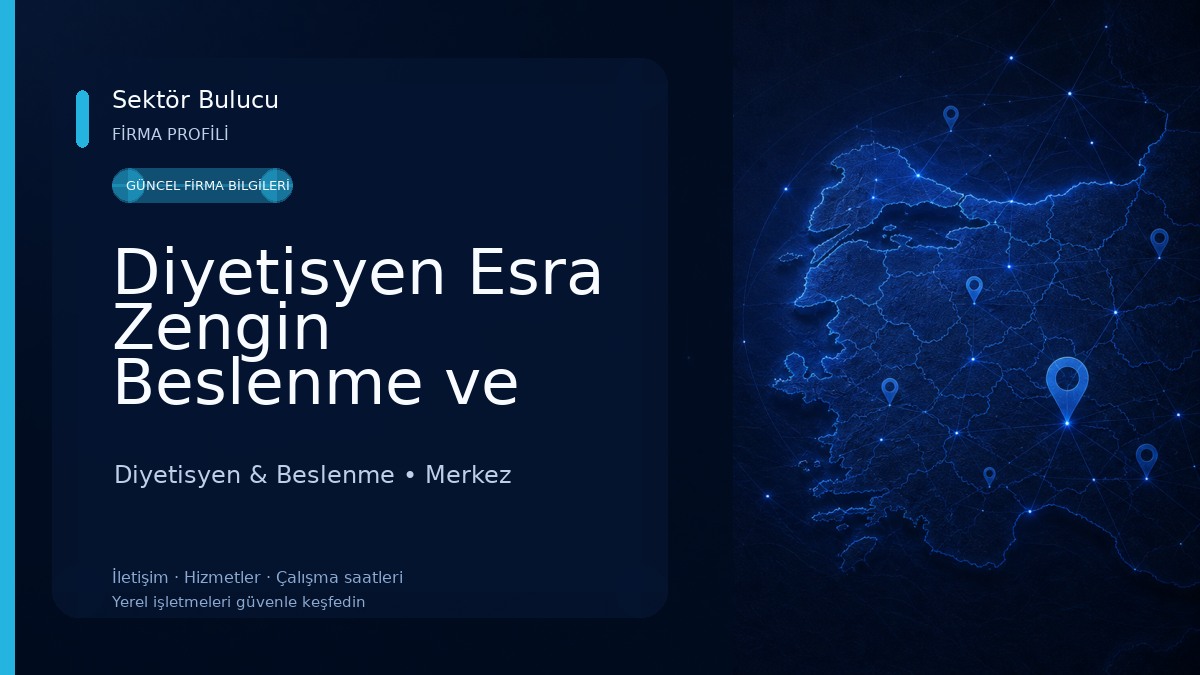 Diyetisyen Esra Zengin Beslenme ve Diyet Danışmanlığı Diyetisyen & Beslenme