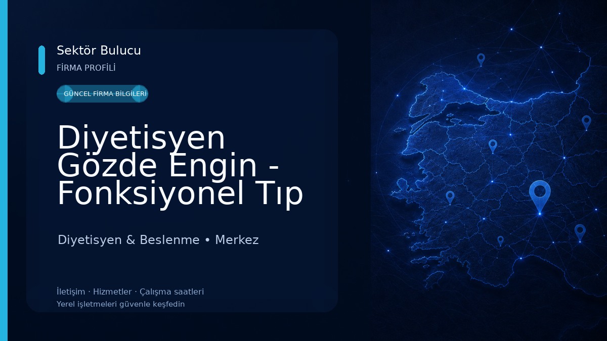 Diyetisyen Gözde Engin - Fonksiyonel Tıp