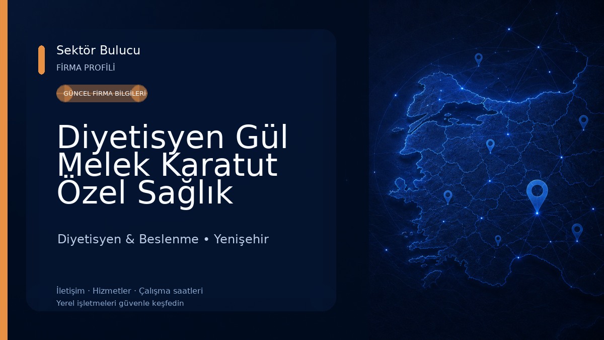 Diyetisyen Gül Melek Karatut Özel Sağlık Meslek Hizmet Birimi Diyetisyen & Beslenme