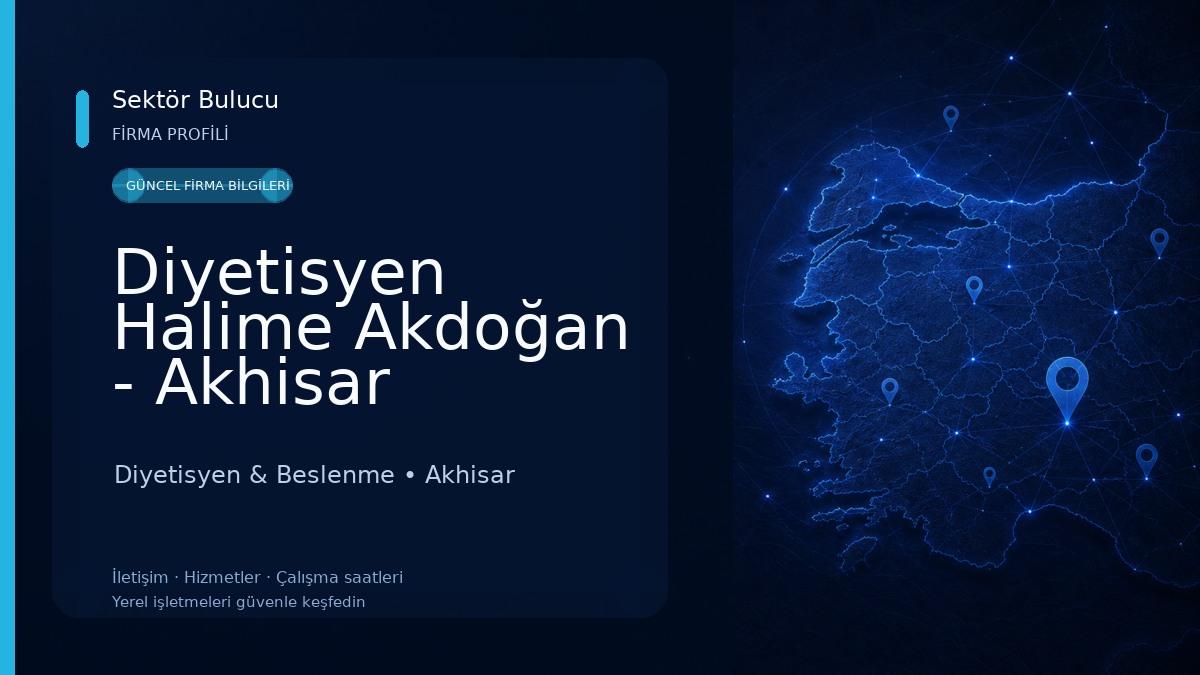 Diyetisyen Halime Akdoğan - Akhisar Beslenme & Diyet Danışmanlığı