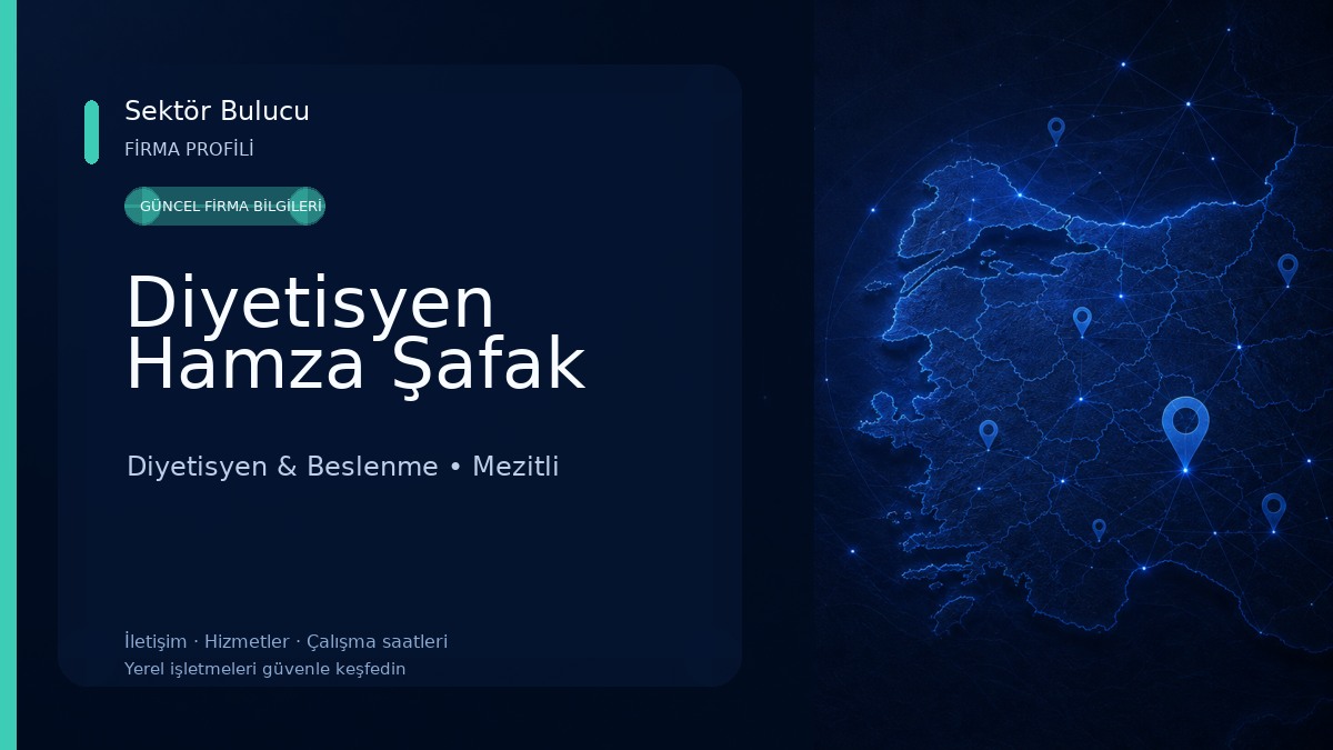 Diyetisyen Hamza Şafak Diyetisyen & Beslenme