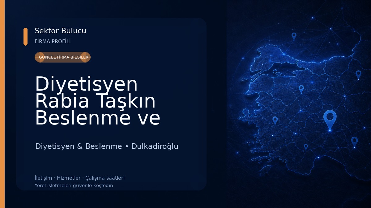 Diyetisyen Rabia Taşkın Beslenme ve Diyet Danışmanlık Merkezi Diyetisyen & Beslenme