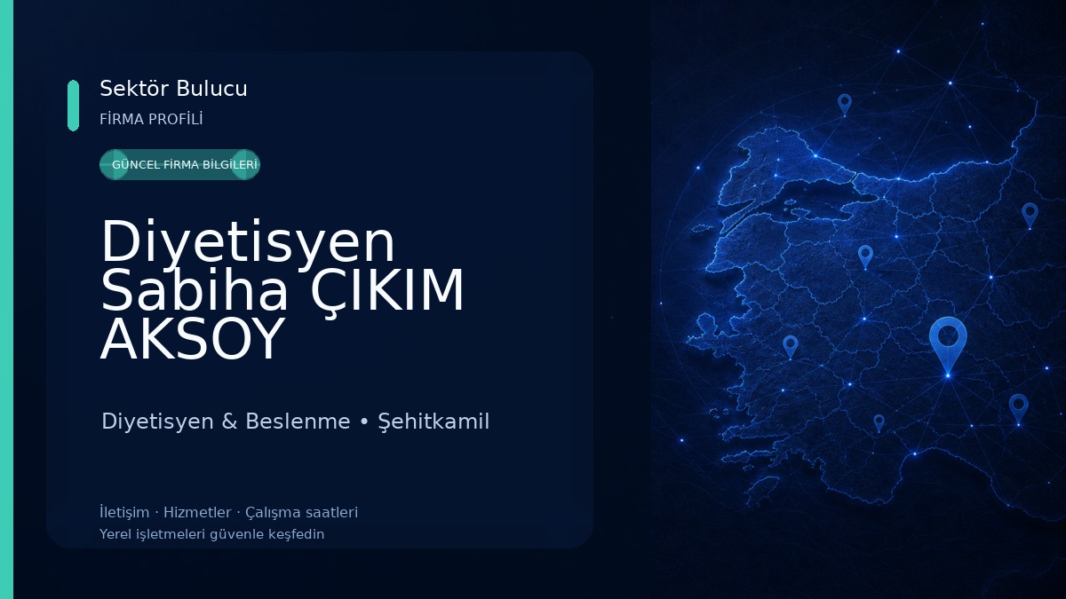 Diyetisyen Sabiha ÇIKIM AKSOY Diyetisyen & Beslenme