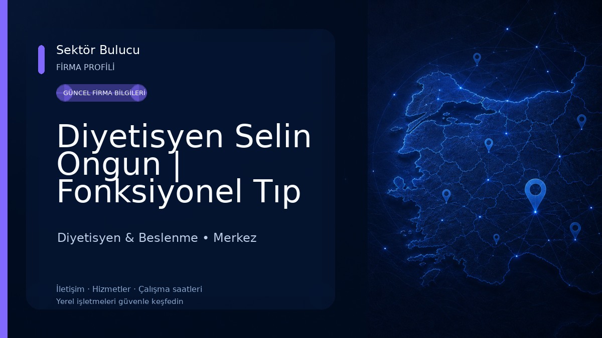 Diyetisyen Selin Ongun | Fonksiyonel Tıp Diyetisyen & Beslenme
