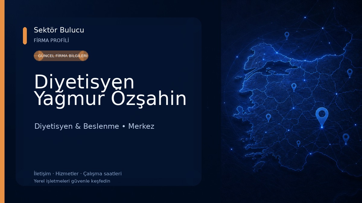 Diyetisyen Yağmur Özşahin Diyetisyen & Beslenme