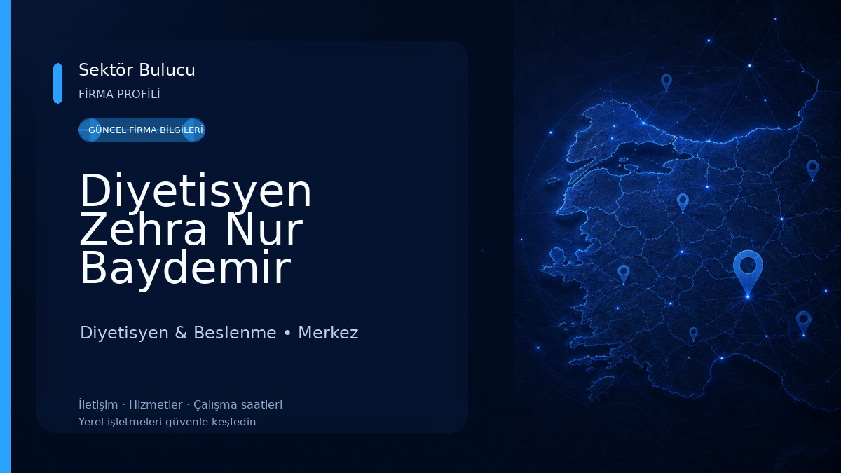 Diyetisyen Zehra Nur Baydemir 