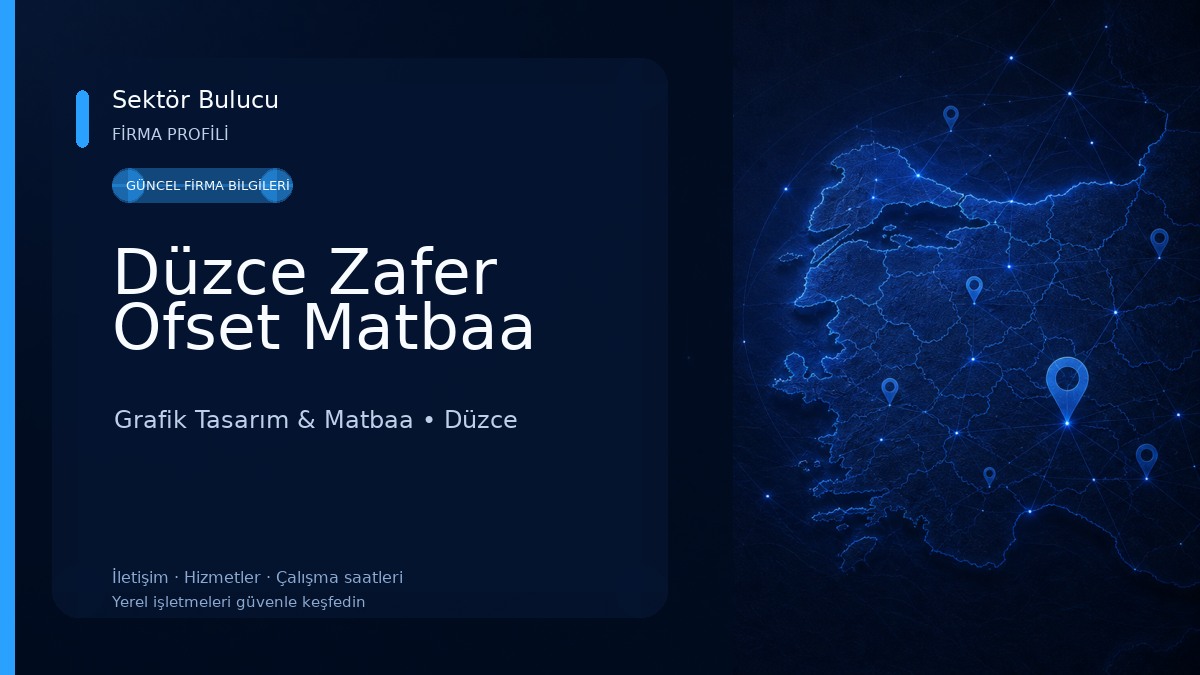Düzce Zafer Ofset Matbaa Grafik Tasarım & Matbaa