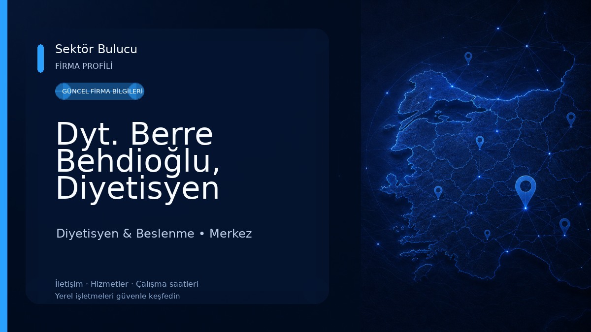 Dyt. Berre Behdioğlu, Diyetisyen