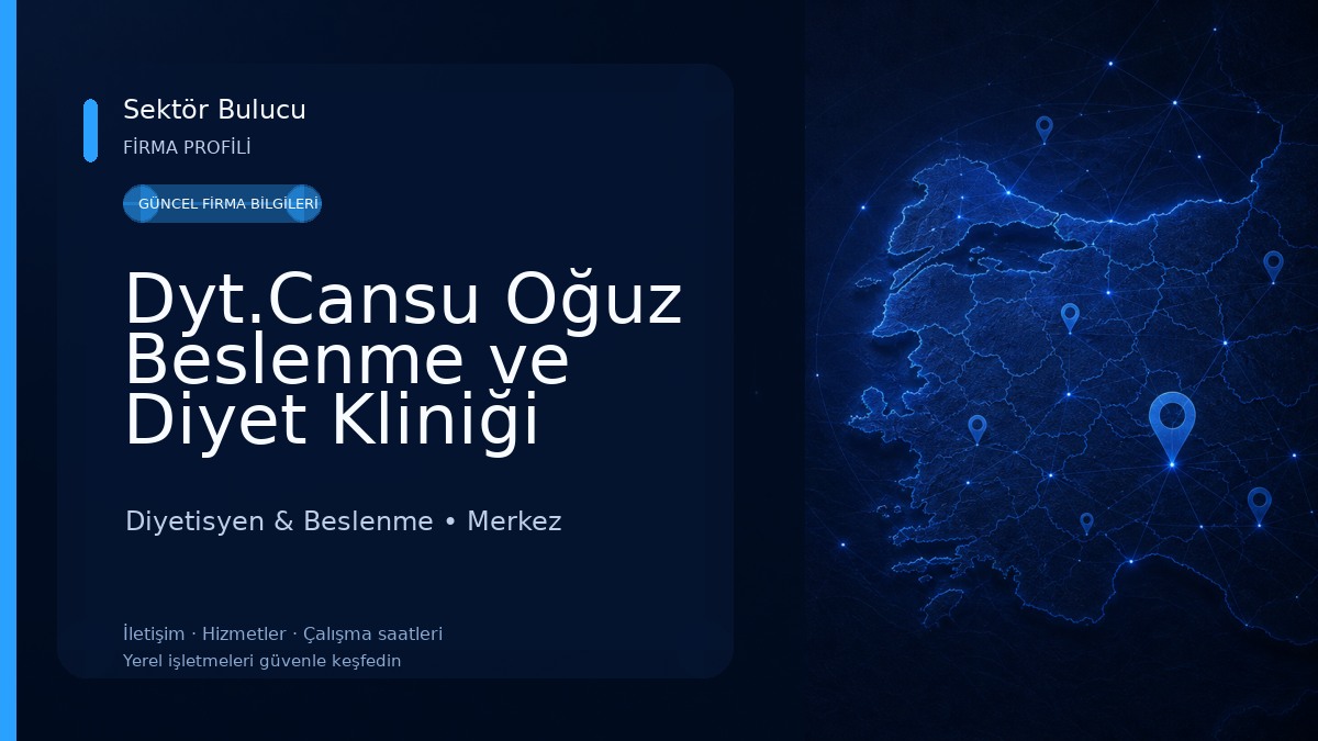 Dyt.Cansu Oğuz Beslenme ve Diyet Kliniği Diyetisyen & Beslenme