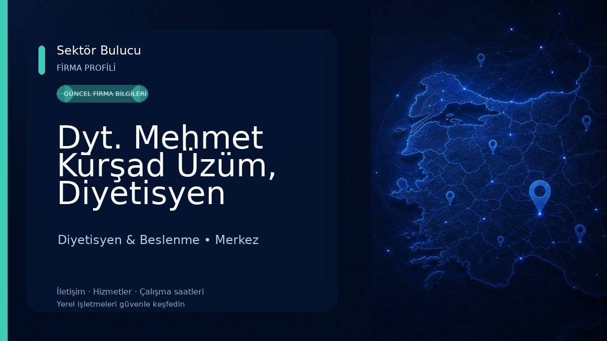 Dyt. Mehmet Kürşad Üzüm, Diyetisyen Diyetisyen & Beslenme