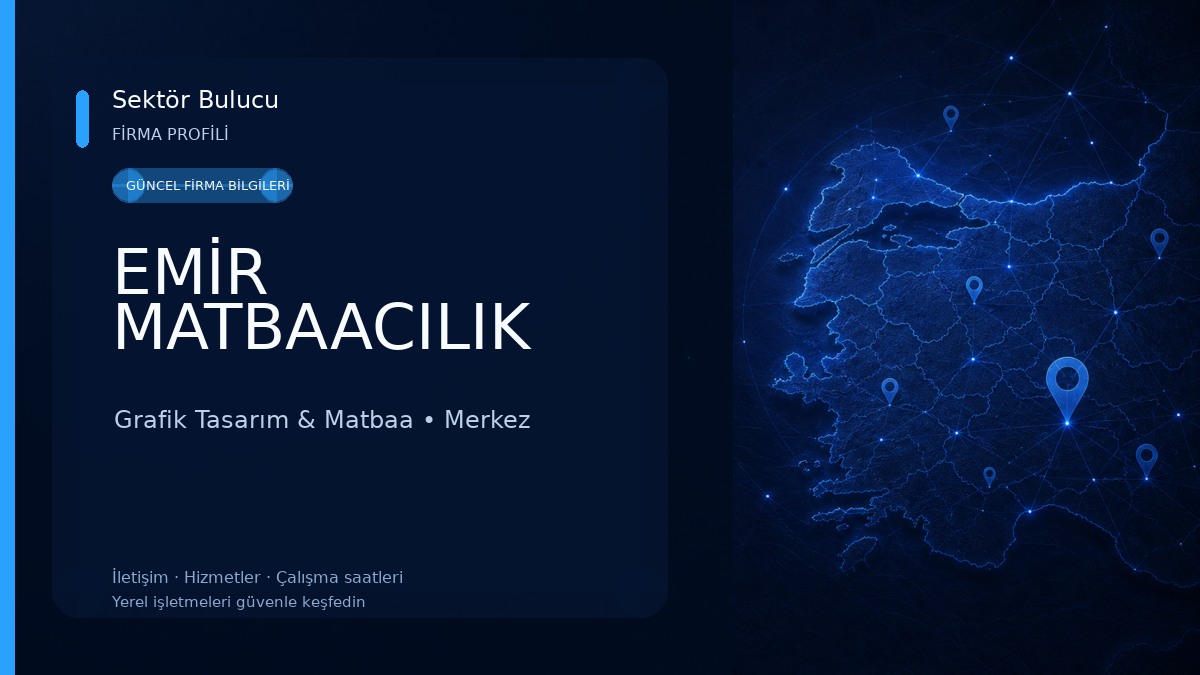 EMİR MATBAACILIK Grafik Tasarım & Matbaa