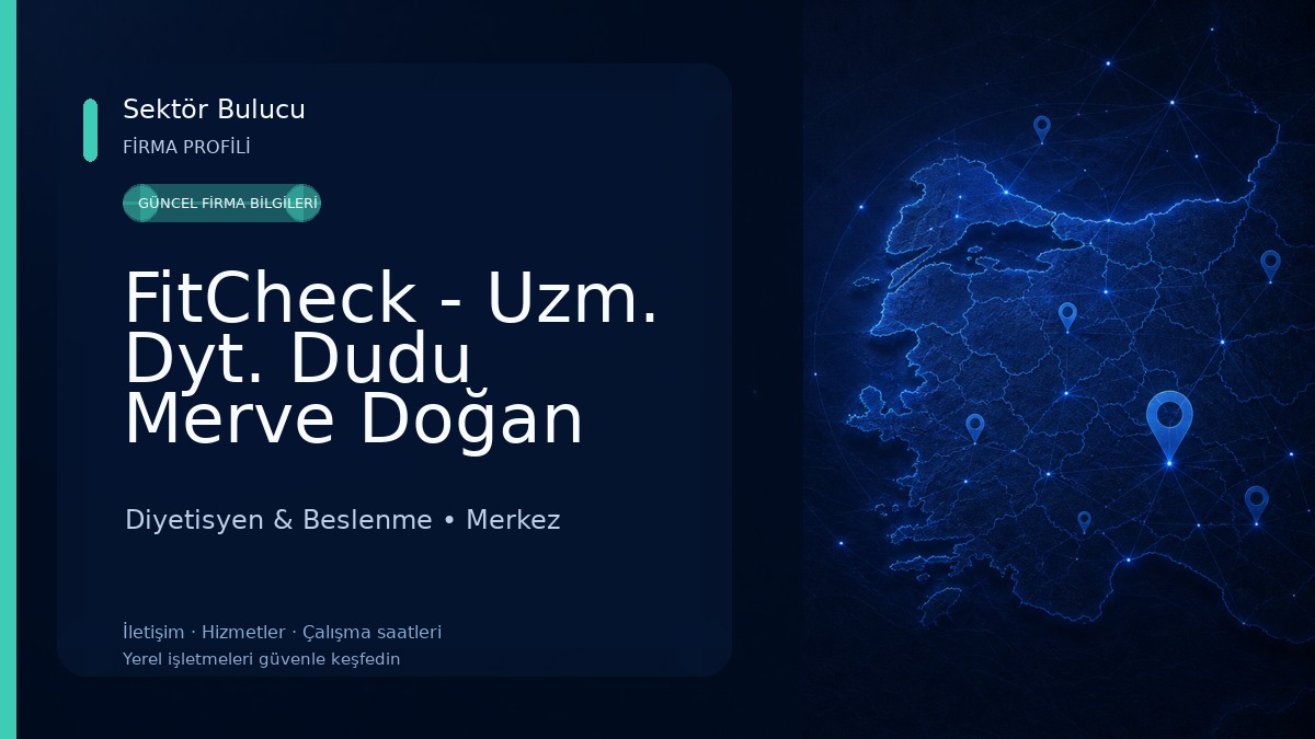FitCheck - Uzm. Dyt. Dudu Merve Doğan