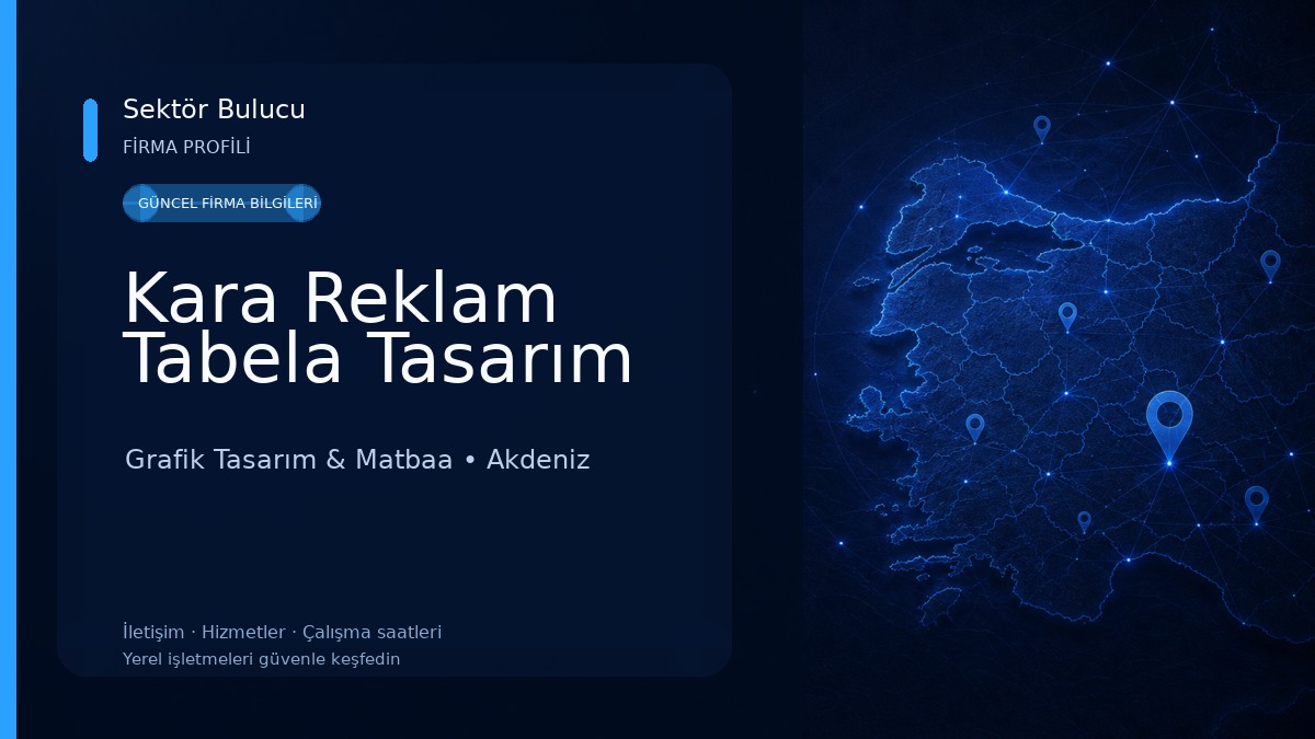 Kara Reklam Tabela Tasarım 