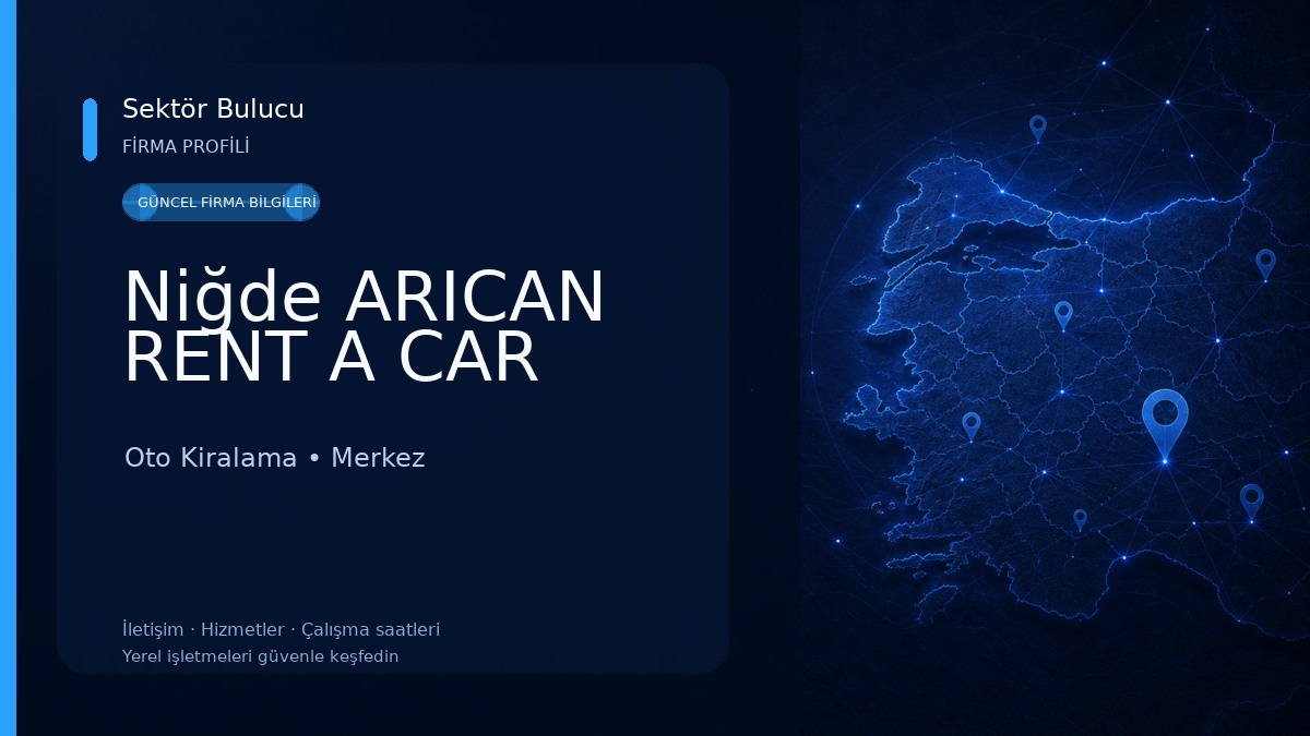 Niğde ARICAN RENT A CAR Oto Kiralama
