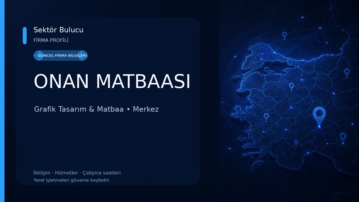 ONAN MATBAASI Grafik Tasarım & Matbaa
