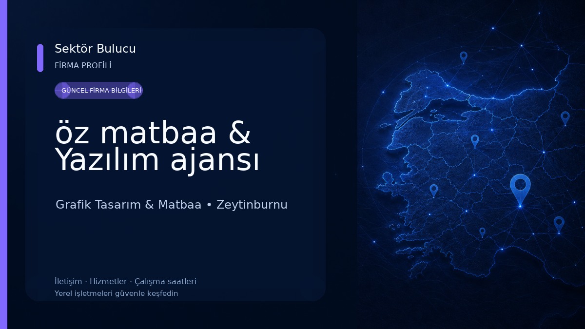 öz matbaa & Yazılım ajansı Grafik Tasarım & Matbaa