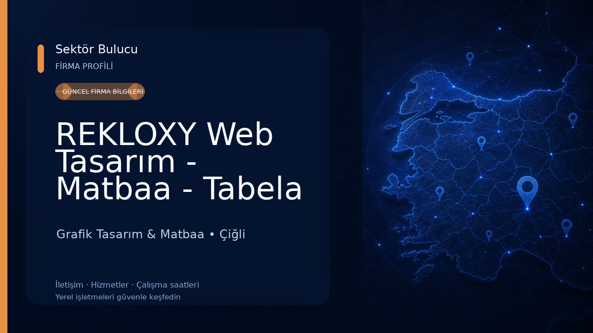 REKLOXY Web Tasarım - Matbaa - Tabela Grafik Tasarım & Matbaa