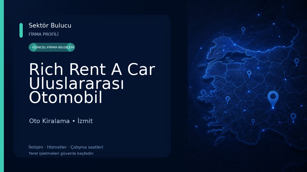 Rich Rent A Car Uluslararası Otomobil Kiralama Şirketi Oto Kiralama