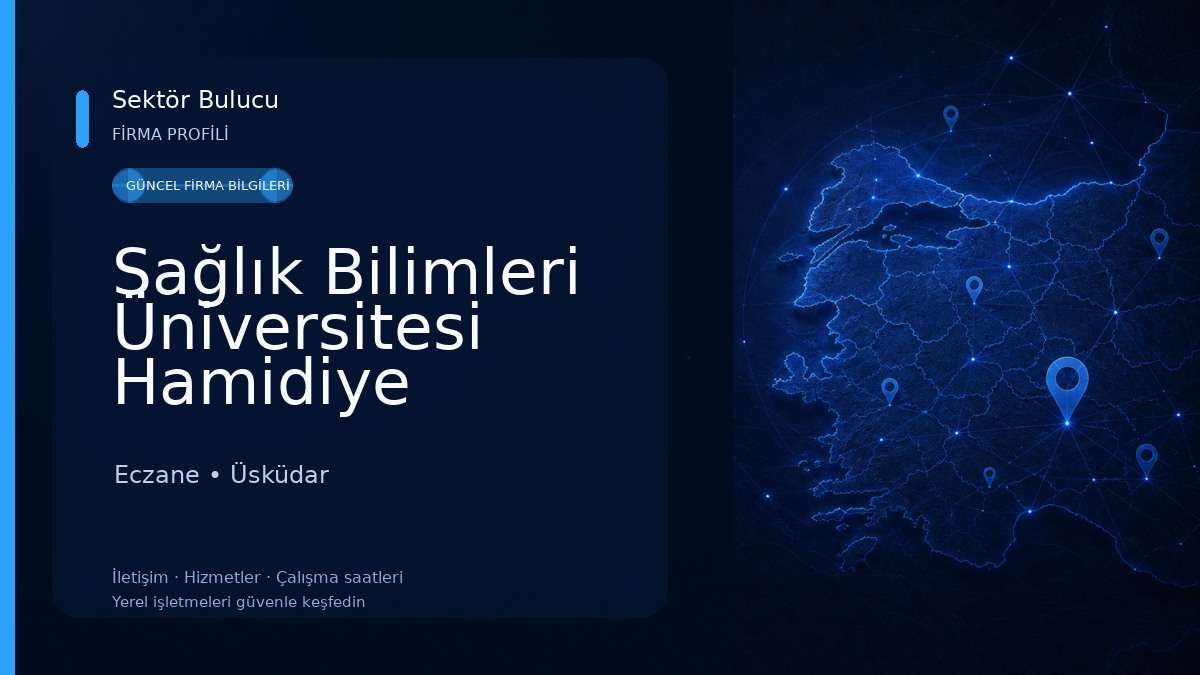 Sağlık Bilimleri Üniversitesi Hamidiye Eczacılık Fakültesi Eczane
