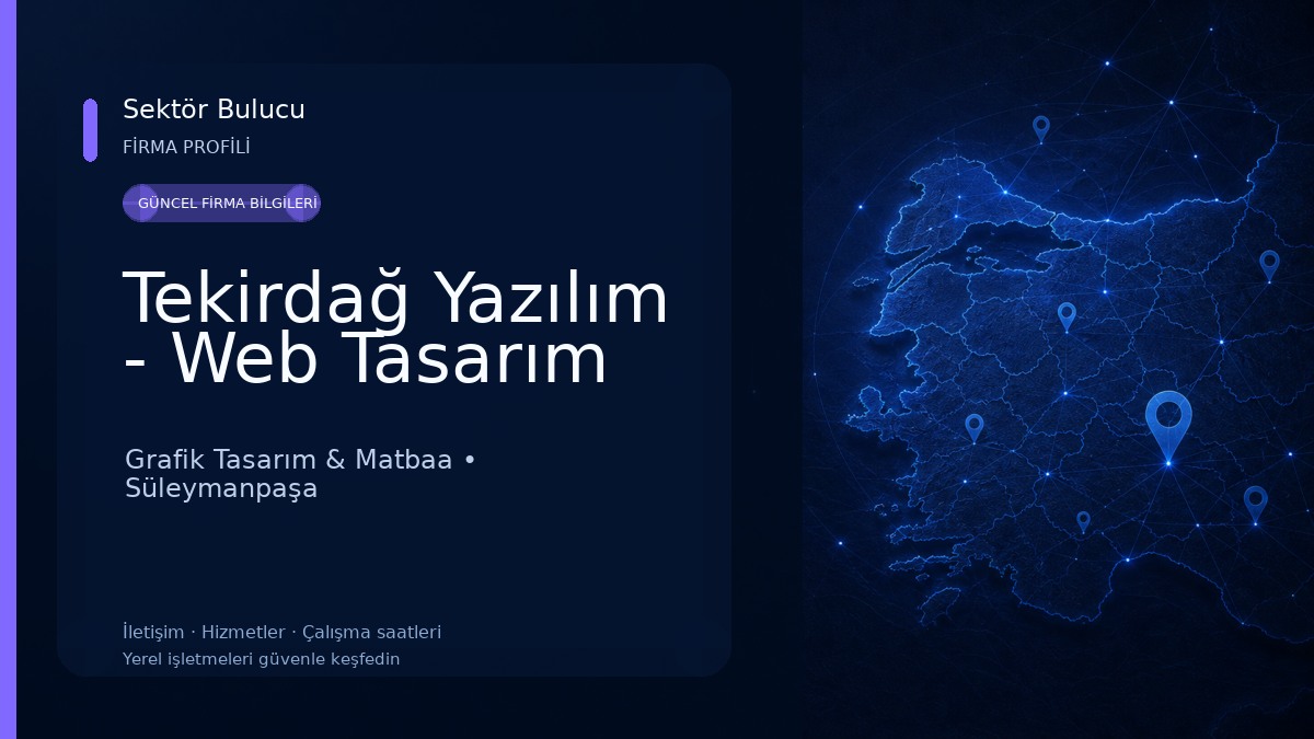 Tekirdağ Yazılım - Web Tasarım