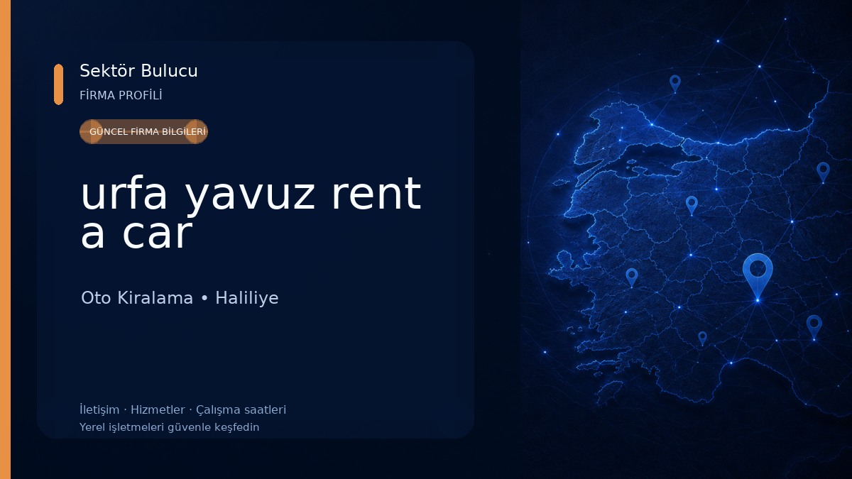 urfa yavuz rent a car Oto Kiralama