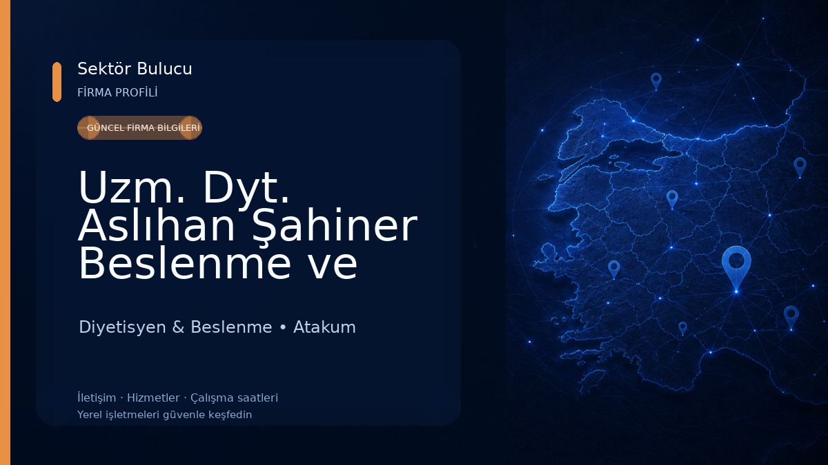 Uzm. Dyt. Aslıhan Şahiner Beslenme ve Diyet Kliniği, Diyetisyen Diyetisyen & Beslenme