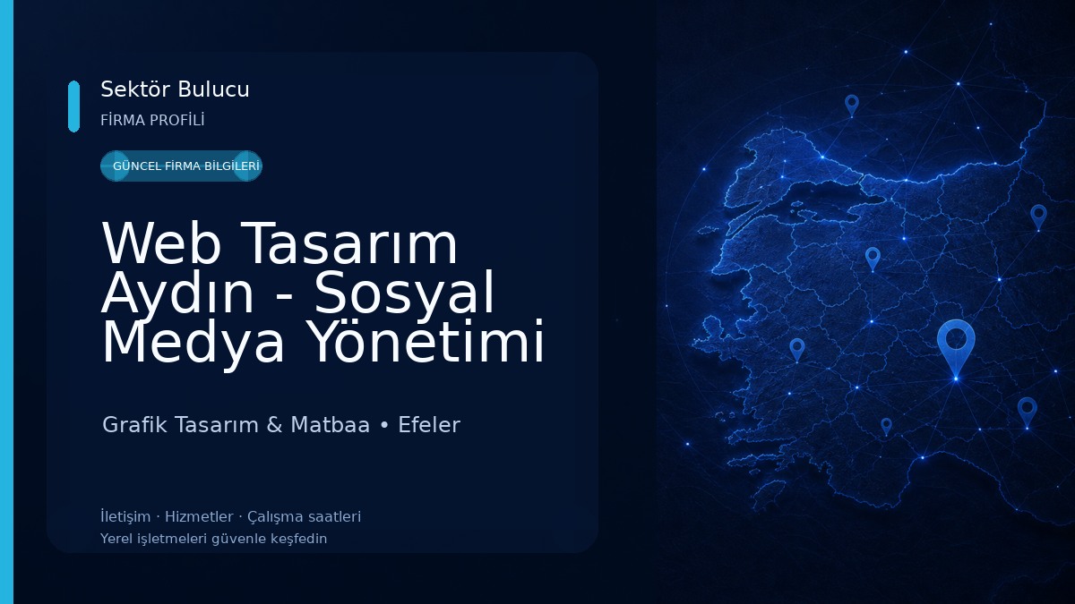 Web Tasarım Aydın - Sosyal Medya Yönetimi - Seo Optimizasyonu Grafik Tasarım & Matbaa