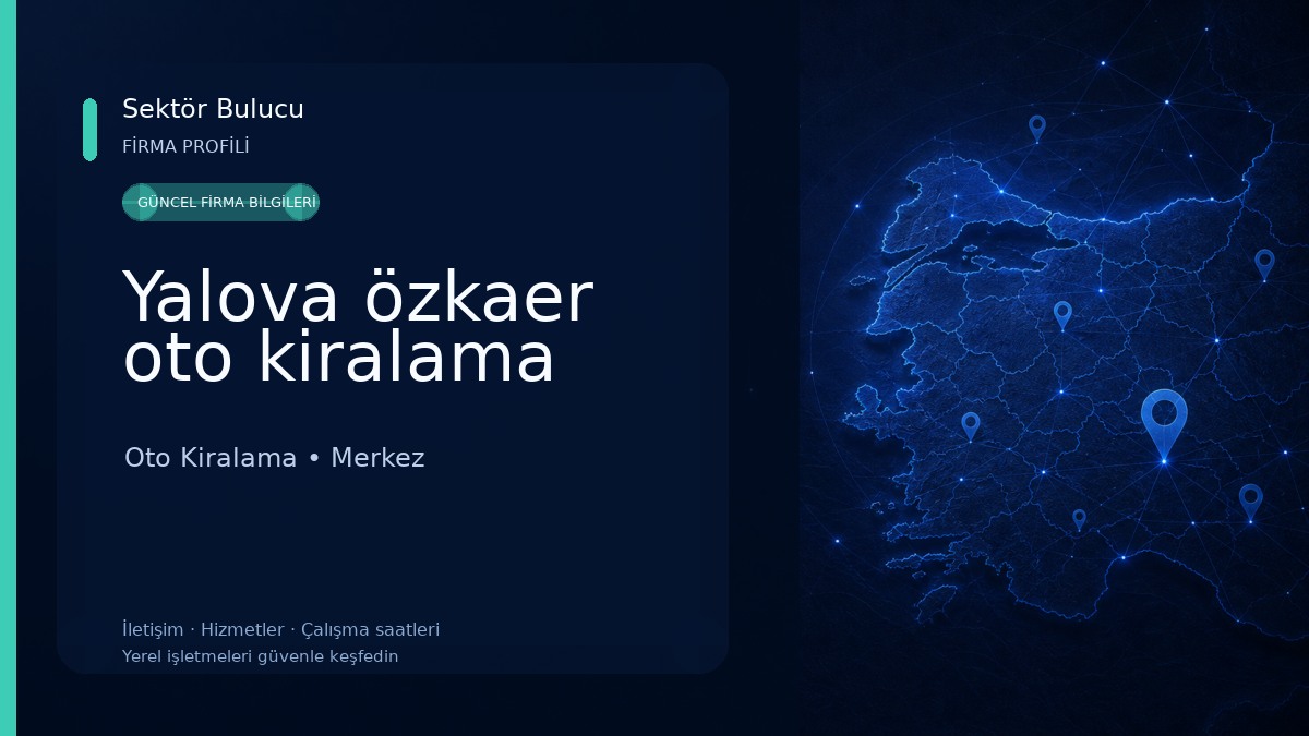 Yalova özkaer oto kiralama 