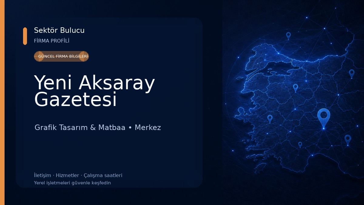 Yeni Aksaray Gazetesi Grafik Tasarım & Matbaa