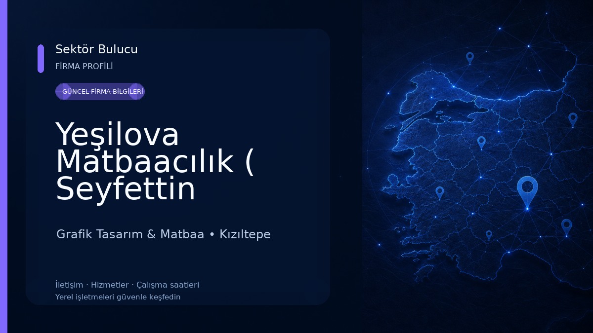 Yeşilova Matbaacılık ( Seyfettin SAĞLAM ) 